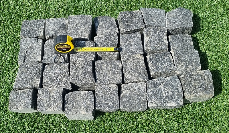 Čadičové čierne dlažobné kocky Gabbro 4/6