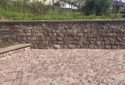 Dlažobné kocky porfýr Grigio Rosa 4/6