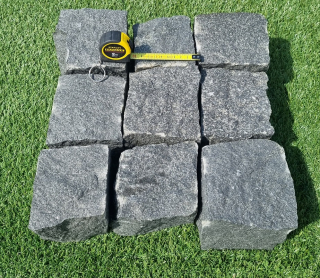Čadičové čierne dlažobné kocky Gabbro 8/11