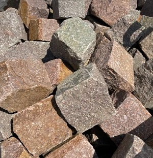 Dlažobné kocky porfýr Grigio Rosa 8/10